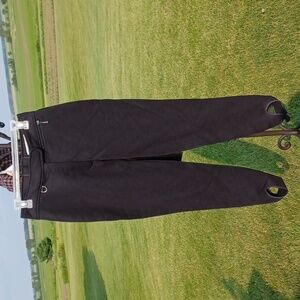FERA INTERNATIONAL BLACK WOOL BLEND SKI SNOW PANTS GREAT CONDITION (10R)